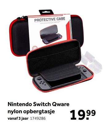 Aanbiedingen Nintendo switch qware nylon opbergtasje - Nintendo - Geldig van 01/10/2022 tot 05/12/2022 bij Intertoys