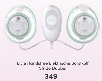Aanbiedingen Elvie handsfree elektrische borstkolf stride dubbel - Elvie - Geldig van 23/10/2022 tot 29/10/2022 bij Baby & Tiener Megastore