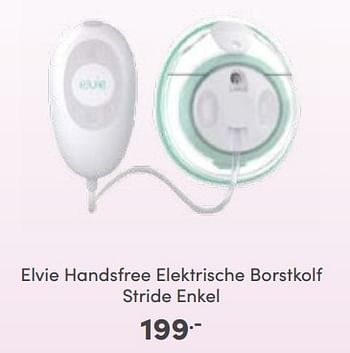 Aanbiedingen Elvie handsfree elektrische borstkolf stride enkel - Elvie - Geldig van 23/10/2022 tot 29/10/2022 bij Baby & Tiener Megastore