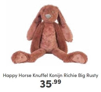 Aanbiedingen Happy horse knuffel konijn richie big rusty - Happy Horse - Geldig van 23/10/2022 tot 29/10/2022 bij Baby & Tiener Megastore