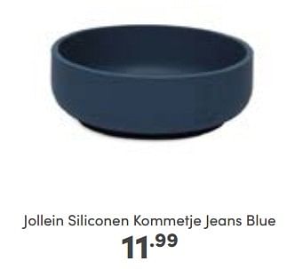 Aanbiedingen Jollein siliconen kommetje jeans blue - Jollein - Geldig van 23/10/2022 tot 29/10/2022 bij Baby & Tiener Megastore