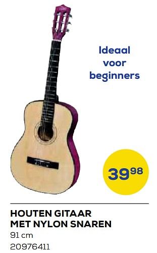Aanbiedingen Houten gitaar met nylon snaren - Huismerk - Supra Bazar - Geldig van 21/10/2022 tot 07/12/2022 bij Supra Bazar