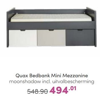 Aanbiedingen Quax bedbank mini mezzanine - Quax - Geldig van 23/10/2022 tot 29/10/2022 bij Baby & Tiener Megastore