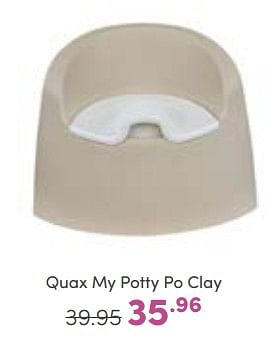 Aanbiedingen Quax my potty po clay - Quax - Geldig van 23/10/2022 tot 29/10/2022 bij Baby & Tiener Megastore