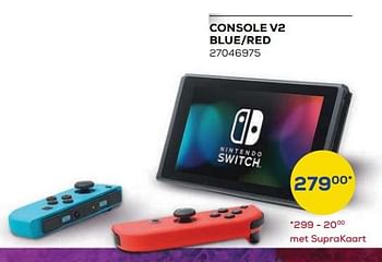 Aanbiedingen Console v2 blue-red - Nintendo - Geldig van 21/10/2022 tot 07/12/2022 bij Supra Bazar