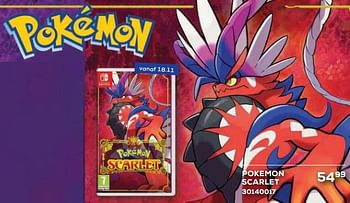 Aanbiedingen Pokemon scarlet - Nintendo - Geldig van 21/10/2022 tot 07/12/2022 bij Supra Bazar
