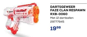 Aanbiedingen Dartsgeweer faze clan respawn rxb-0060 - X-Shot - Geldig van 21/10/2022 tot 07/12/2022 bij Supra Bazar