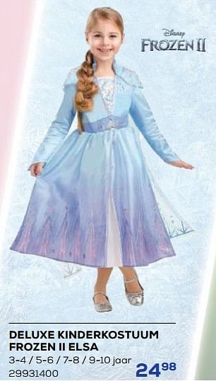 Aanbiedingen Deluxe kinderkostuum frozen ii elsa - Disney  Frozen - Geldig van 21/10/2022 tot 07/12/2022 bij Supra Bazar