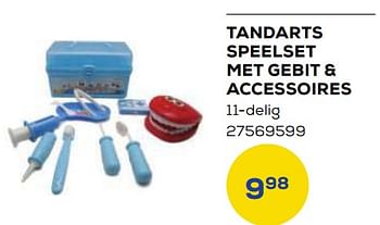 Aanbiedingen Tandarts speelset met gebit + accessoires - Huismerk - Supra Bazar - Geldig van 21/10/2022 tot 07/12/2022 bij Supra Bazar