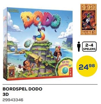 Aanbiedingen Bordspel dodo 3d - 999games - Geldig van 21/10/2022 tot 07/12/2022 bij Supra Bazar