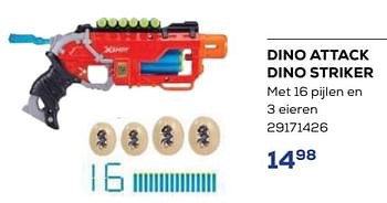 Aanbiedingen Dino attack dino striker - X-Shot - Geldig van 21/10/2022 tot 07/12/2022 bij Supra Bazar