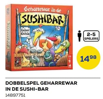 Aanbiedingen Dobbelspel geharrewar in de sushi-bar - 999games - Geldig van 21/10/2022 tot 07/12/2022 bij Supra Bazar