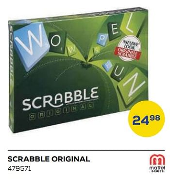 Aanbiedingen Scrabble original - Mattel - Geldig van 21/10/2022 tot 07/12/2022 bij Supra Bazar