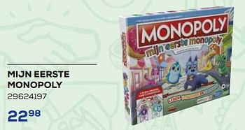 Aanbiedingen Mijn eerste monopoly - Hasbro - Geldig van 21/10/2022 tot 07/12/2022 bij Supra Bazar