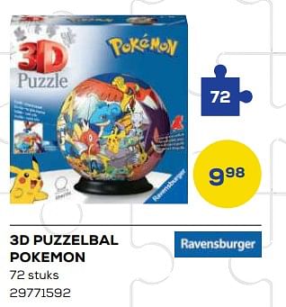 Aanbiedingen 3d puzzelbal pokemon - Ravensburger - Geldig van 21/10/2022 tot 07/12/2022 bij Supra Bazar