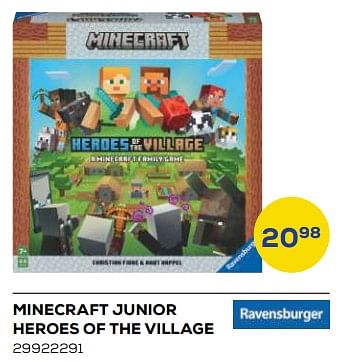 Aanbiedingen Minecraft junior heroes of the village - Ravensburger - Geldig van 21/10/2022 tot 07/12/2022 bij Supra Bazar