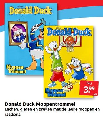 Aanbiedingen Donald duck moppentrommel - Huismerk - Boekenvoordeel - Geldig van 21/10/2022 tot 30/10/2022 bij Boekenvoordeel
