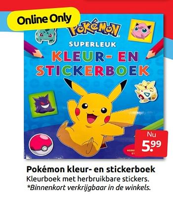 Aanbiedingen Pokémon kleur- en stickerboek - Huismerk - Boekenvoordeel - Geldig van 21/10/2022 tot 30/10/2022 bij Boekenvoordeel