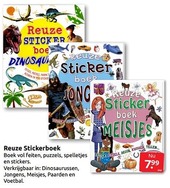 Aanbiedingen Reuze stickerboek - Huismerk - Boekenvoordeel - Geldig van 21/10/2022 tot 30/10/2022 bij Boekenvoordeel