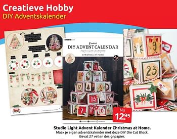 Aanbiedingen Studio light advent kalender christmas at home. - Studio Light - Geldig van 21/10/2022 tot 30/10/2022 bij Boekenvoordeel