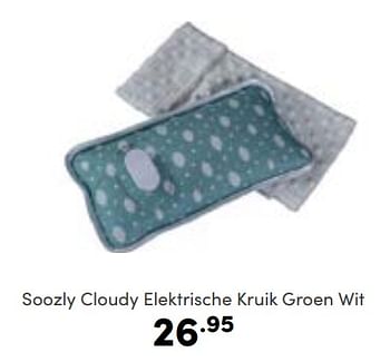 Aanbiedingen Soozly cloudy elektrische kruik groen wit - Soozly - Geldig van 23/10/2022 tot 29/10/2022 bij Baby & Tiener Megastore