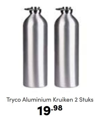 Aanbiedingen Tryco aluminium kruiken 2 stuks - Tryco - Geldig van 23/10/2022 tot 29/10/2022 bij Baby & Tiener Megastore