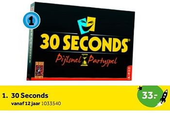 Aanbiedingen 30 seconds - 999games - Geldig van 01/10/2022 tot 05/12/2022 bij Intertoys