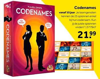 Aanbiedingen Codenames - White Goblin Games - Geldig van 01/10/2022 tot 05/12/2022 bij Intertoys