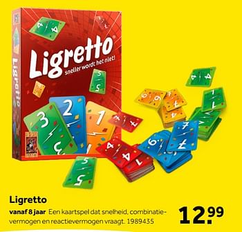 Aanbiedingen Ligretto - 999games - Geldig van 01/10/2022 tot 05/12/2022 bij Intertoys