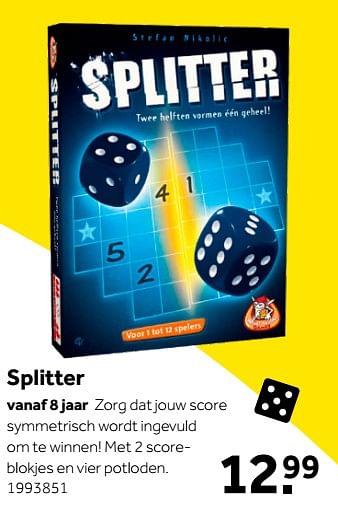 Aanbiedingen Splitter - White Goblin Games - Geldig van 01/10/2022 tot 05/12/2022 bij Intertoys