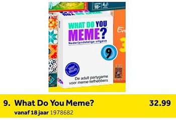 Aanbiedingen What do you meme? - 999games - Geldig van 01/10/2022 tot 05/12/2022 bij Intertoys