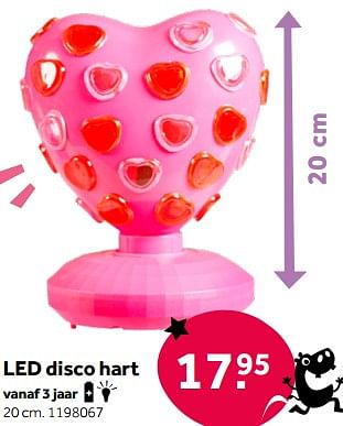 Aanbiedingen Led disco hart - Huismerk - Intertoys - Geldig van 01/10/2022 tot 05/12/2022 bij Intertoys