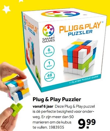 Aanbiedingen Plug + play puzzler - Smart Games - Geldig van 01/10/2022 tot 05/12/2022 bij Intertoys