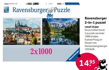 Aanbiedingen Ravensburger 2-in-1 puzzel - Ravensburger - Geldig van 01/10/2022 tot 05/12/2022 bij Intertoys