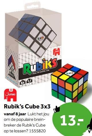 Aanbiedingen Rubik’s cube 3x3 - Jumbo - Geldig van 01/10/2022 tot 05/12/2022 bij Intertoys