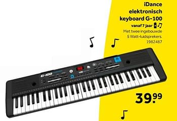 Aanbiedingen Idance elektronisch keyboard g-100 - I Dance - Geldig van 01/10/2022 tot 05/12/2022 bij Intertoys