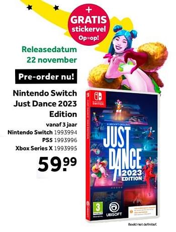 Aanbiedingen Nintendo switch just dance 2023 edition - Nintendo - Geldig van 01/10/2022 tot 05/12/2022 bij Intertoys