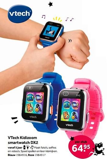 Aanbiedingen Vtech kidizoom smartwatch dx2 - Vtech - Geldig van 01/10/2022 tot 05/12/2022 bij Intertoys