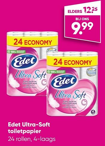 Aanbiedingen Edet ultra-soft toiletpapier - Edet - Geldig van 24/10/2022 tot 06/11/2022 bij Big Bazar