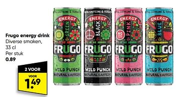 Aanbiedingen Frugo energy drink - Frugo - Geldig van 24/10/2022 tot 06/11/2022 bij Big Bazar
