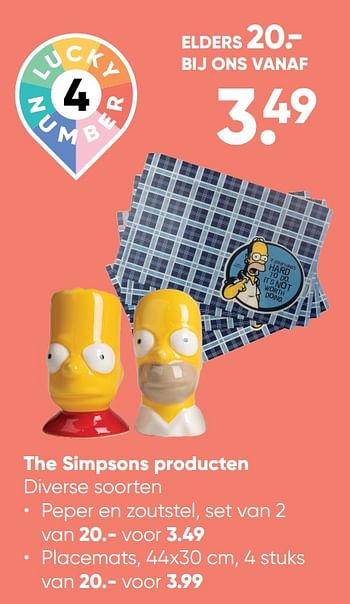Aanbiedingen Peper en zoutstel - The Simpsons - Geldig van 24/10/2022 tot 06/11/2022 bij Big Bazar