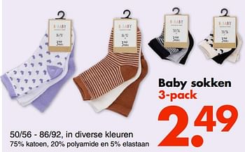 Aanbiedingen Baby sokken - Huismerk - Wibra - Geldig van 24/10/2022 tot 06/11/2022 bij Wibra