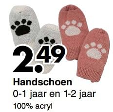 Aanbiedingen Handschoen - Huismerk - Wibra - Geldig van 24/10/2022 tot 06/11/2022 bij Wibra