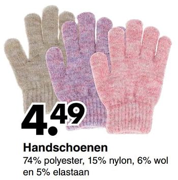 Aanbiedingen Handschoenen - Huismerk - Wibra - Geldig van 24/10/2022 tot 06/11/2022 bij Wibra