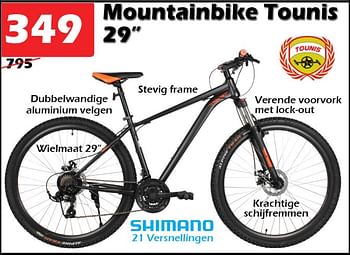 Aanbiedingen Mountainbike tounis 29`` - Tounis - Geldig van 13/10/2022 tot 06/11/2022 bij Itek