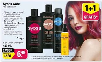 Aanbiedingen Color shampoo - Syoss - Geldig van 19/10/2022 tot 06/11/2022 bij De Online Drogist