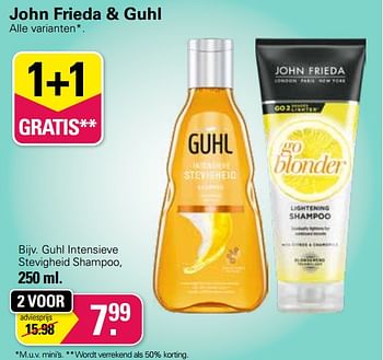 Aanbiedingen Guhl intensieve stevigheid shampoo - Guhl - Geldig van 19/10/2022 tot 06/11/2022 bij De Online Drogist