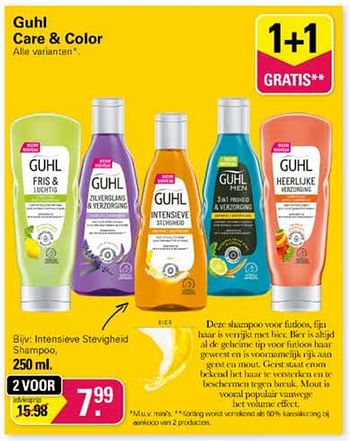 Aanbiedingen Lntensieve stevigheid shampoo - Guhl - Geldig van 19/10/2022 tot 06/11/2022 bij De Online Drogist