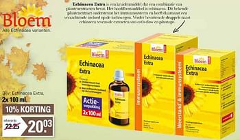 Aanbiedingen Echinacea extra - Bloem - Geldig van 19/10/2022 tot 06/11/2022 bij De Online Drogist