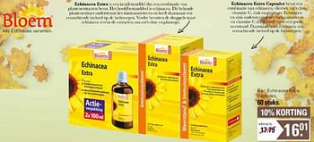 Aanbiedingen Echinacea extra capsules - Bloem - Geldig van 19/10/2022 tot 06/11/2022 bij De Online Drogist